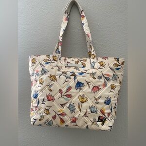 Lug Skyliner Tote Traveler Bag Hummingbird and Flowers Floral